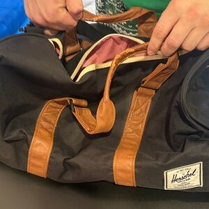 Herschel Supply Company Black Duffel Bag with Tan Accents